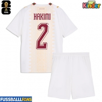 Marokko Achraf Hakimi #2 Auswärts Trikotsatz Kinder EM 2024 Kurzarm (+ Kurze Hosen)
